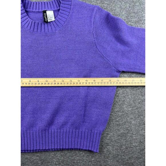 H&M Divided Purple Cropped Sweater Size Medium - Picture 5 of 5